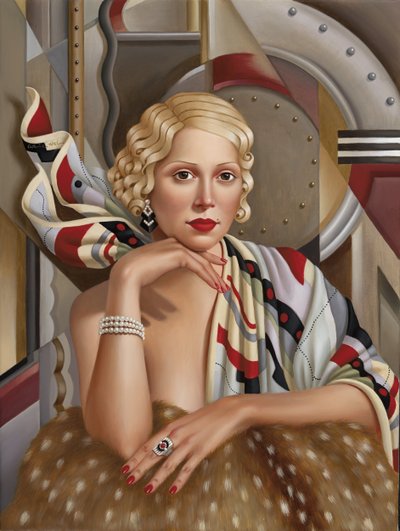 A mulher de seda (óleo sobre linho) de Catherine Abel